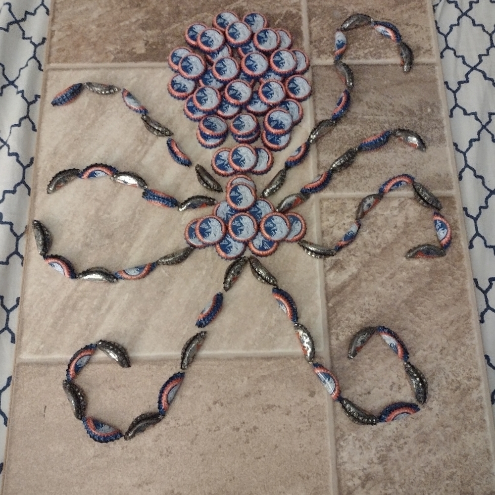 Unique Octopus Bottle Cap Art